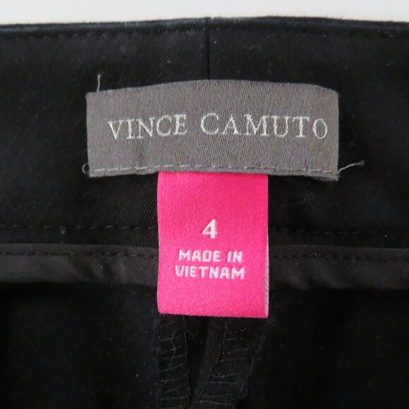 Vince Camuto Stretch Cotton Ankle Pants Size 4 Black Solid - Picture 5 of 5
